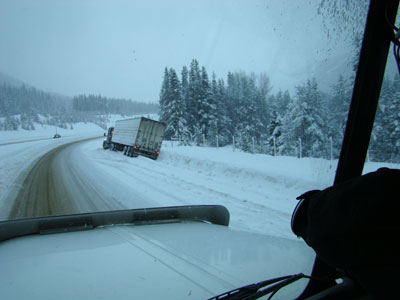 tractor off of Coquihalla