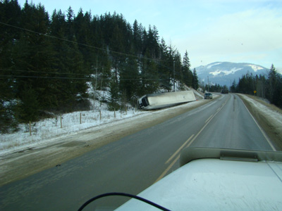 truck rollover accident