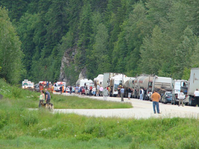 head on collision in Avola BC