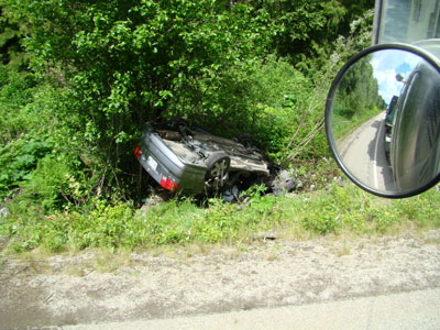 head on collision in Avola BC