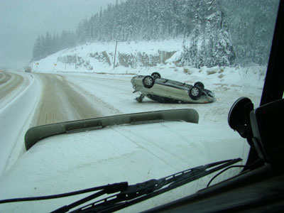 rollover on the coquihalla smasher hill.
