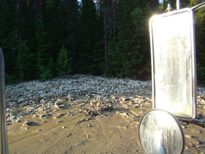 mud slide in mount robson national park