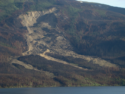 Yukon Slide on Little Salmon Lake